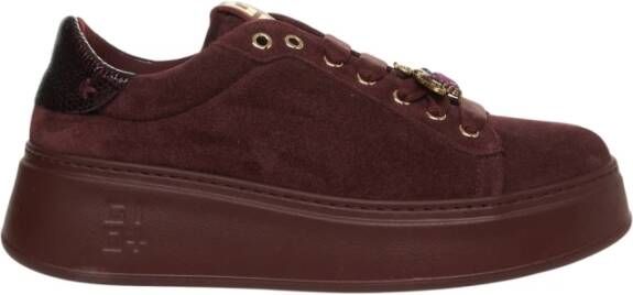 Gio+ Rode Sneakers met Plateauzool