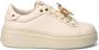 Gio+ Roomkleurig Kalfsleer Rhinestone Sneakers - Thumbnail 1