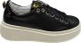 Gio+ Sneakers van verwijderbare accessoires van leer met 5 cm rubberen zool Black Dames - Thumbnail 1