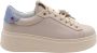 Gio+ Beige Leren Lage Top Glitter Sneakers - Thumbnail 5