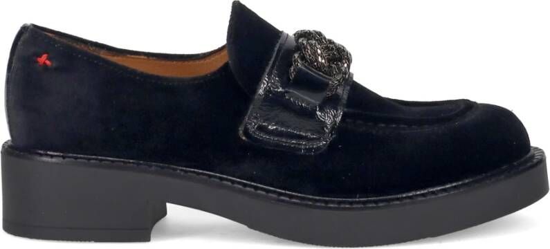 Gio+ Verfijnde Fluweel Mocassin Black Dames