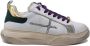 Gio+ Witte leren sneakers met gelamineerd detail - Thumbnail 1