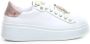 Gio+ Witte leren sneakers met strass - Thumbnail 1