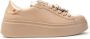 Gio+ Witte leren uil detail platform sneakers Beige Dames - Thumbnail 1
