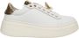 Gio+ Witte Sneakers met Slangen-Effect Hak - Thumbnail 1