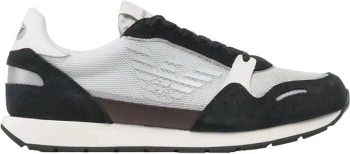 Giorgio Armani Casual Witte Textiel Sneakers oor Heren White Heren