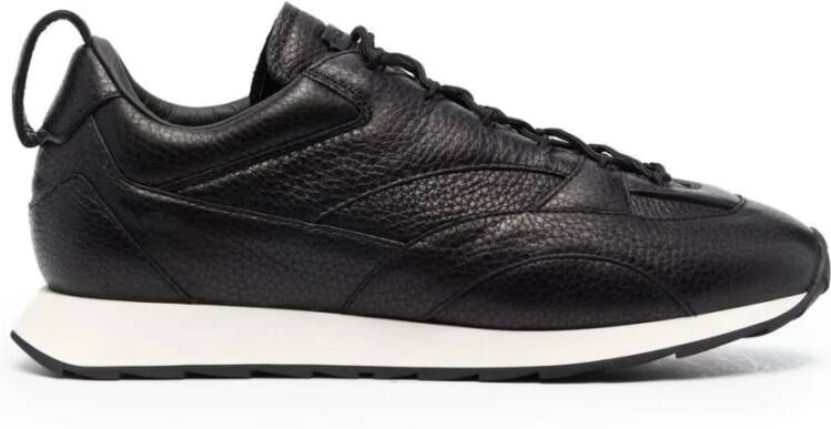 Giorgio Armani Elegant Zwarte Heren Sneakers Black Heren