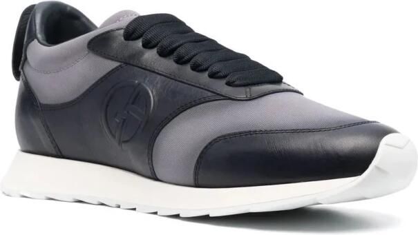 Giorgio Armani Blauwe Elegante Gesloten Platte Sneakers Sneaker - Foto 3