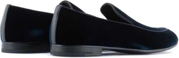 Giorgio Armani Fluwelen loafers met geborduurd logo - Foto 3