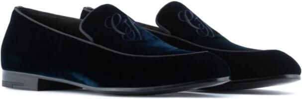 Giorgio Armani Fluwelen loafers met geborduurd logo - Foto 4
