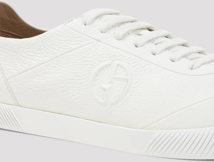 Giorgio Armani Leren sportschoenen met logo-reliëf - Foto 2
