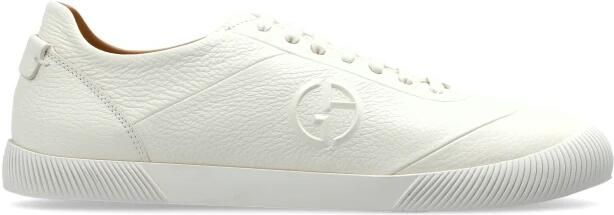 Giorgio Armani Leren sportschoenen met logo-reliëf - Foto 8