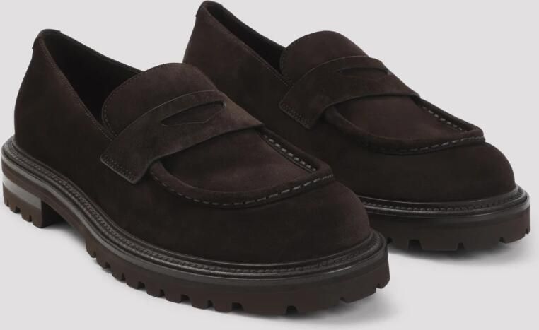 Giorgio Armani Suede Penny Loafers - Foto 3