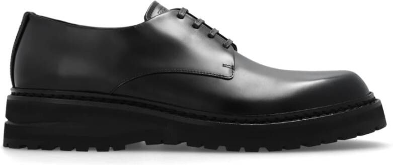 Giorgio Armani Leren schoenen Black Heren