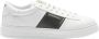 Emporio Armani Witte Leren Sneakers met Gestreept Detail White Heren - Thumbnail 3