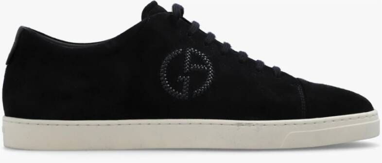 Giorgio Armani Suède sneakers Blauw Heren