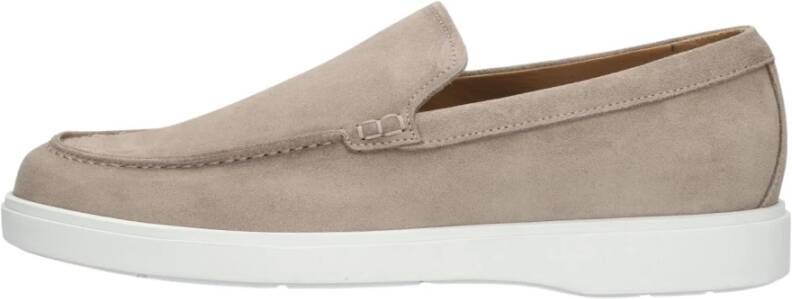 Giorgio Beige Suede Loafers met Sportieve Look Beige Heren