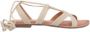 Gioseppo Beige Dames Sandalen Plat met Veters Beige Dames - Thumbnail 1