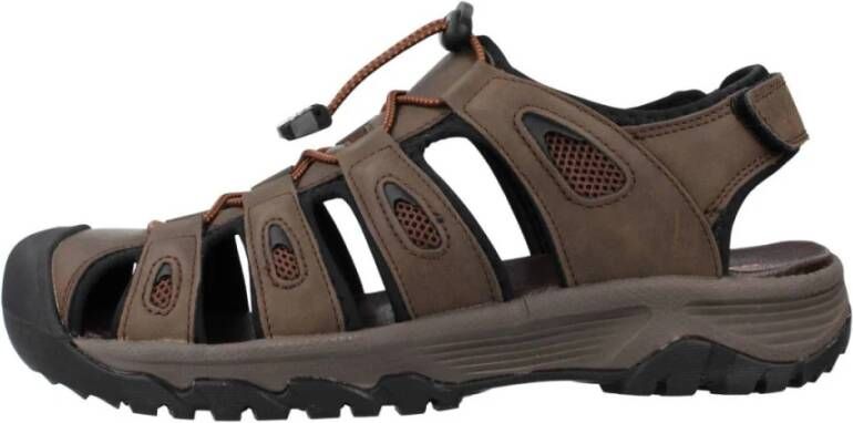 Gioseppo Casual Velcro Sandalen voor Mannen Brown Heren