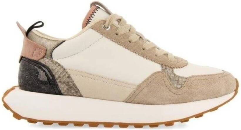 Gioseppo Retro Witte Glitter Print Sneakers White Unisex