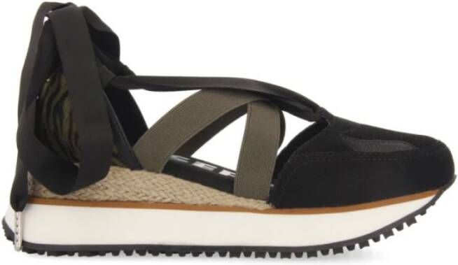 Dames Sneakers Settala Synthetisch Vetersluiting Plat Hak - Foto 5