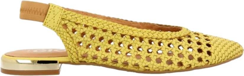 Gioseppo Gevlochten Leren Ballet Flats Yellow Dames