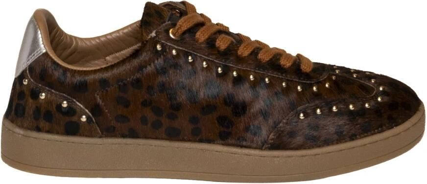 Gioseppo 80209 Animal Print Leren Sneakers met Studs