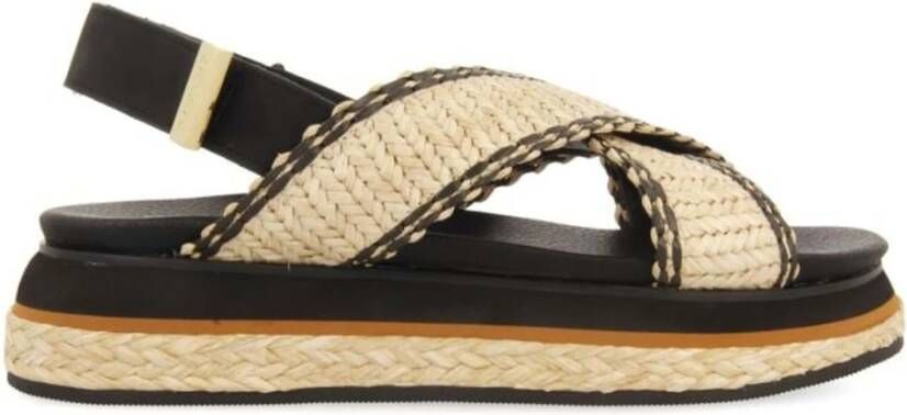 Gioseppo Stijlvolle platte sandalen voor vrouwen Black Dames