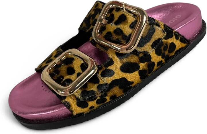 Gioseppo Sandalen met dierenprint en verstelbare bandjes