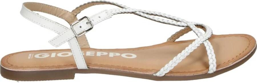 Gioseppo Stijlvolle Platte Sandalen voor Vrouwen White Dames