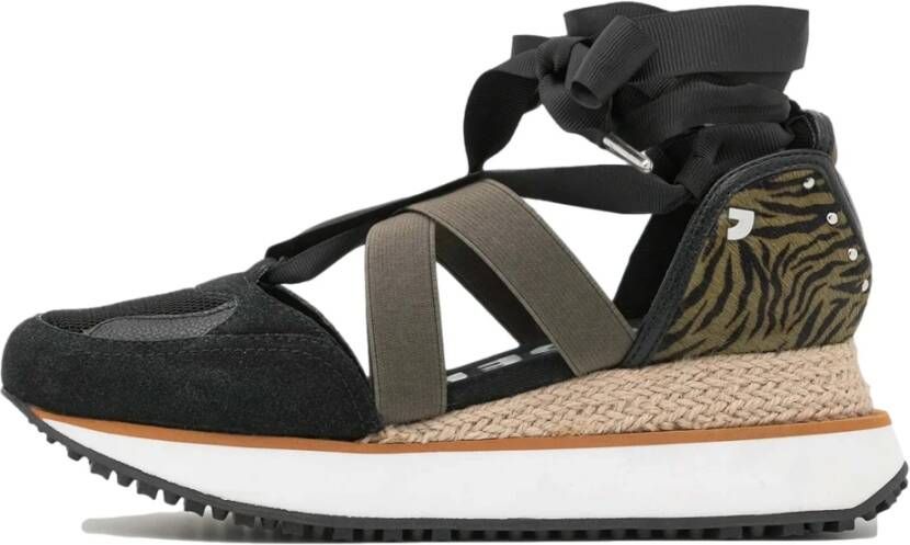 Dames Sneakers Settala Synthetisch Vetersluiting Plat Hak - Foto 4
