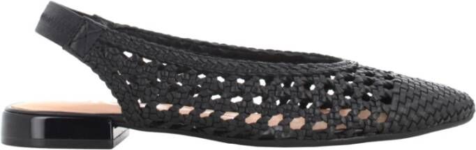 Gioseppo Gevlochten Leren Ballet Flats voor Vrouwen Black Dames