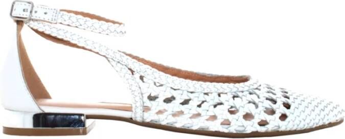 Gioseppo Witte Gevlochten Ballerina White Dames