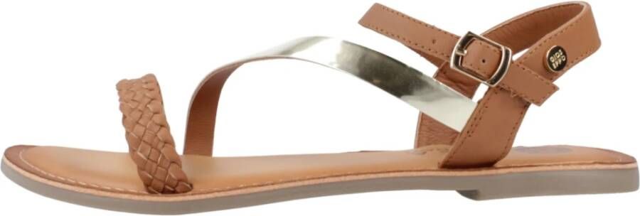 Gioseppo Stijlvolle Platte Sandalen Helix Brown Dames