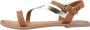 Gioseppo Stijlvolle Platte Sandalen Helix Brown - Thumbnail 2