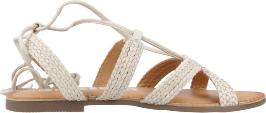 Gioseppo Stijlvolle Platte Sandalen voor Vrouwen White Dames