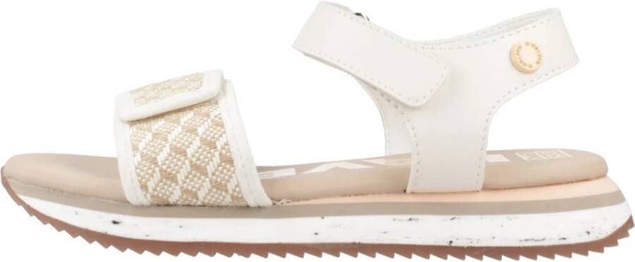 Gioseppo Stijlvolle Platte Sandalen voor Vrouwen White Dames