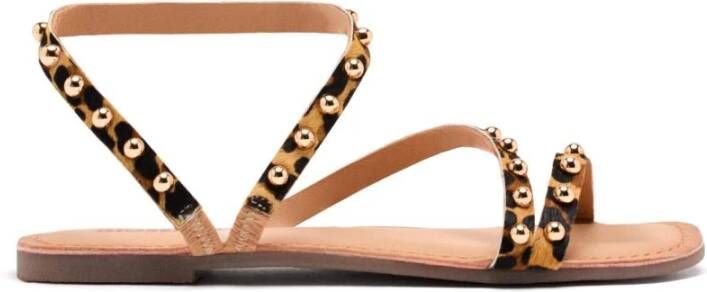 Gioseppo Studded Low Sandal in Pony Hair