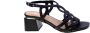 Gioseppo Zwarte geweven enkelband sandalen - Thumbnail 1