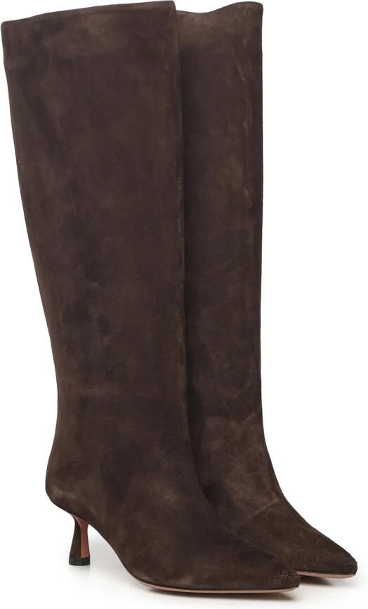 Giuliano Galiano Bruine Suède Laarzen Gemaakt in Italië