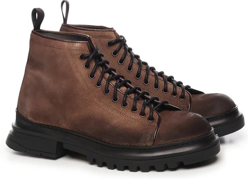 Giuliano Galiano Italiaanse Tabakkleurige Veterschoenen