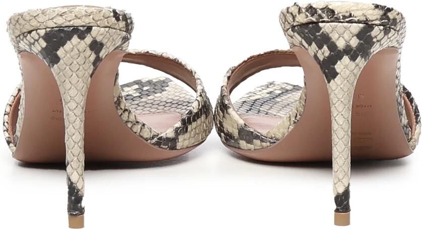 Giuliano Galiano Python Print Leren Sandalen Open Teen - Foto 3