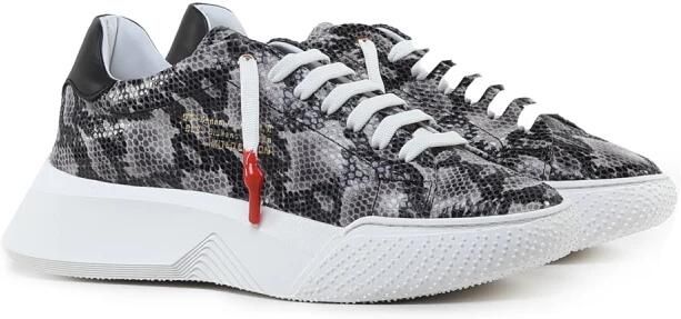 Giuliano Galiano Slangenprint Leren Sneakers Zwart Wit