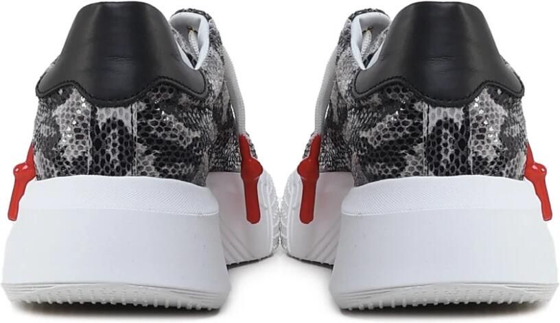 Giuliano Galiano Slangenprint Leren Sneakers Zwart Wit - Foto 2