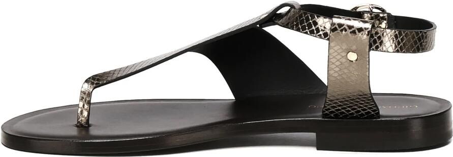Giuliano Galiano Zwarte Leren Platte Sandalen - Foto 5