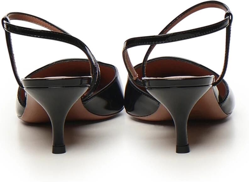 Giuliano Galiano Zwarte sandaal met hak en verstelbare band