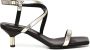 Giuliano Galiano Gouden Leren Sandalen Vierkante Neus - Thumbnail 1