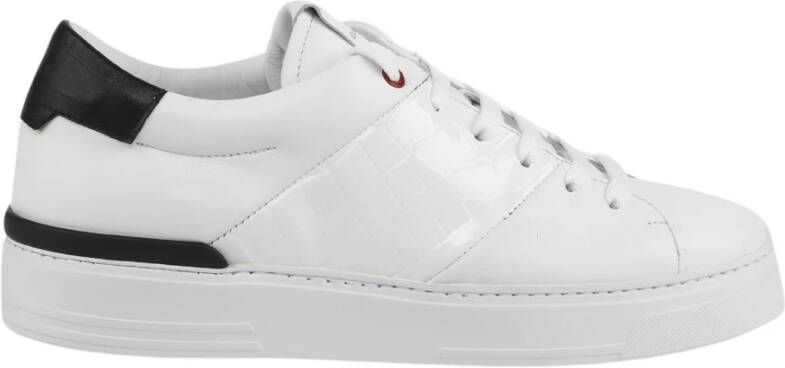 Giuliano Galiano Italiaanse Leren Sneakers White Heren