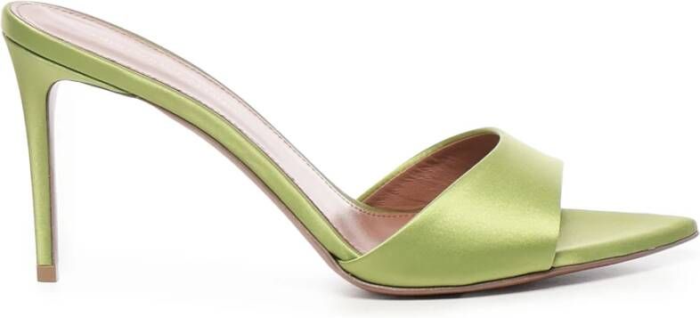 Giuliano Galiano Lime Satijnen Open Teen Sandalen