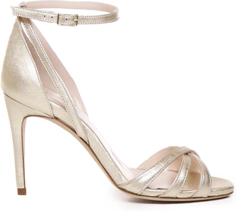 Giuliano Galiano Platinum High Heel Sandalen Beige Dames